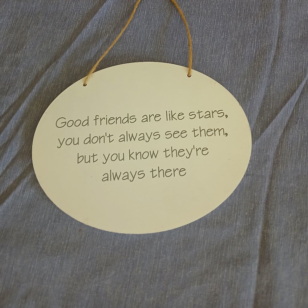 Wooden Decor Frame oval Sign 10"x 8"